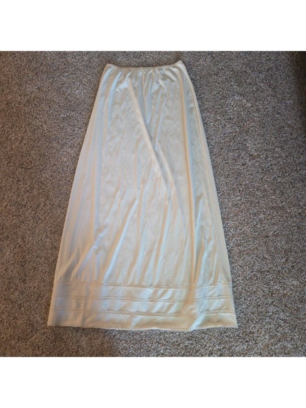 VTG Lorraine Full Length Slip Maxi S-L Off-White - Picture 4 of 7